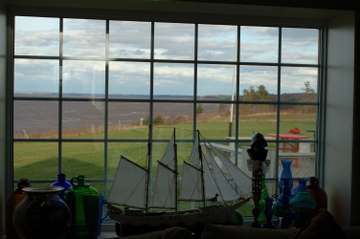 overlooking the ocean