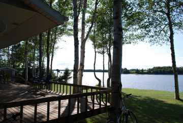Porch overlooking water