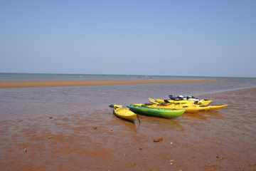 kayak in the ocean