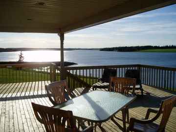 Deck overlooking water